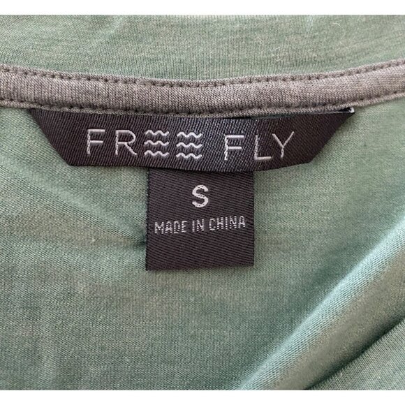 Free Fly Short Sleeve Sage T-Shirt Dress With Pockets Small - Picture 4 of 12